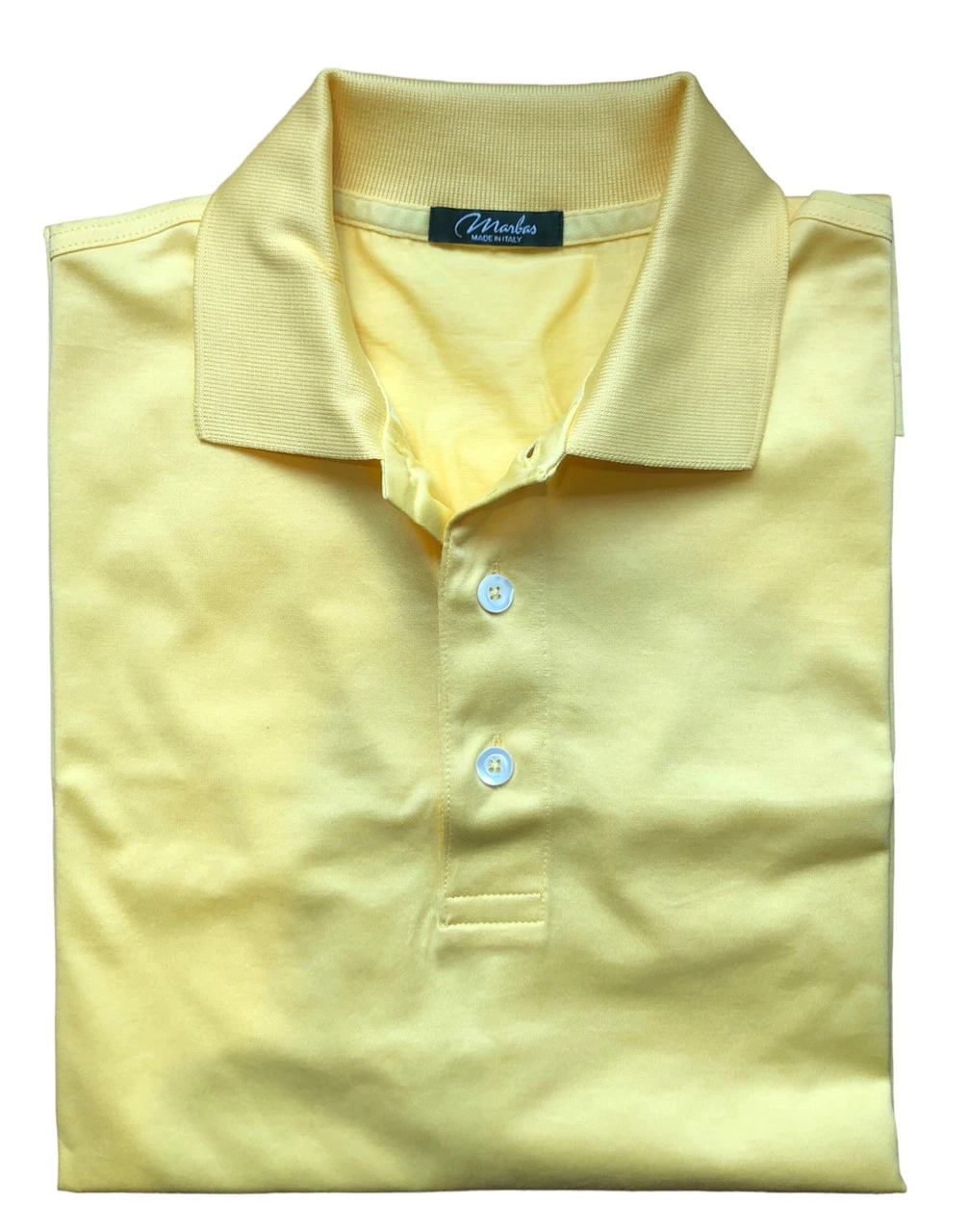 Marbas Alghero Ribbed Knit Collar Polo: Sun 3 Marbas Alghero Ribbed Knit Collar Polo: Sun