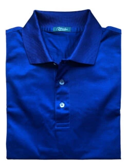 Marbas Alghero Ribbed Knit Collar Polo: Royal