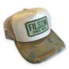 Filson Mesh Snapback Logger Cap: Gray Camo Plate