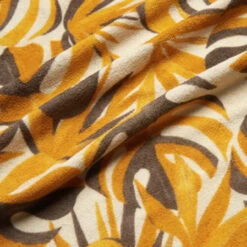 Howler Brothers Plusherman Terry Polo: Monstera Mash: Citron -Fashion Clothing S23 SS Shirts Plusherman Terry Polo Monstera Mash Detail 84898.1675981499