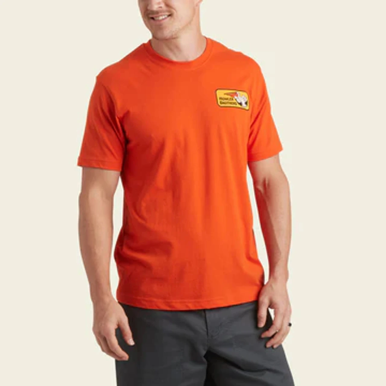 Howler Brothers Pelican Badge T-Shirt: Orange 5 Howler Brothers Pelican Badge T-Shirt: Orange - Image 3