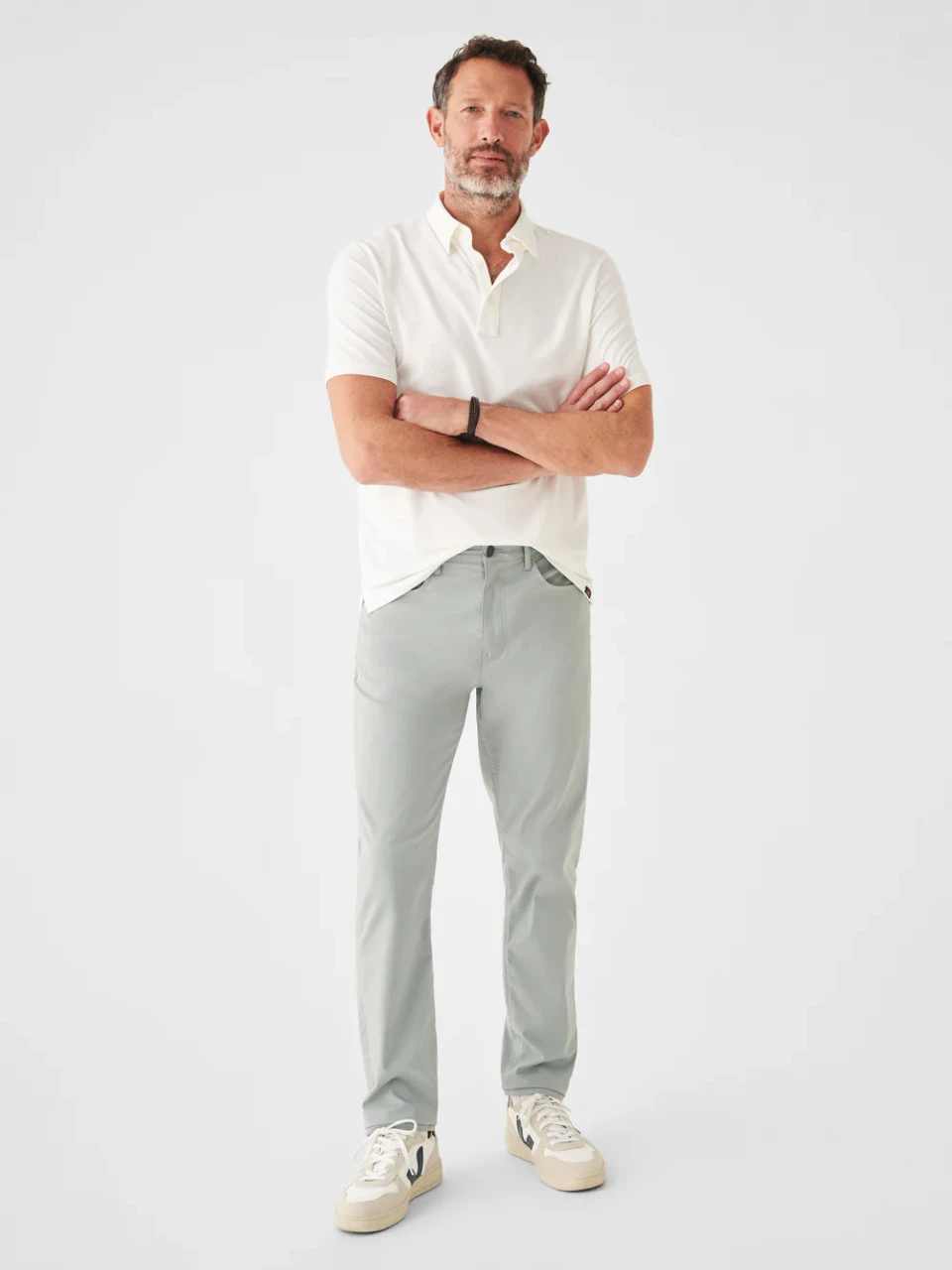 Faherty Movement™ Short-Sleeve Polo: White 5 Faherty Movement™ Short-Sleeve Polo: White - Image 3