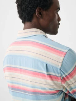 Faherty The Malibu Shirt: Paradise Rose -Fashion Clothing SU23 faherty mens MWU2316 PRI the malibu shirt paradise rise detail 1 1000x 21208.1684179068