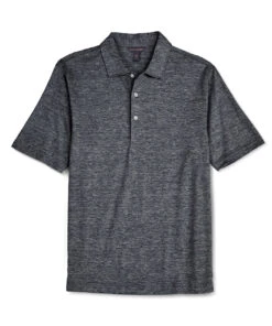 Scott Barber Linen Mélange Polo: Iron