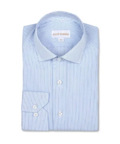 Scott Barber Micro Stripe Dress Shirt: Blue