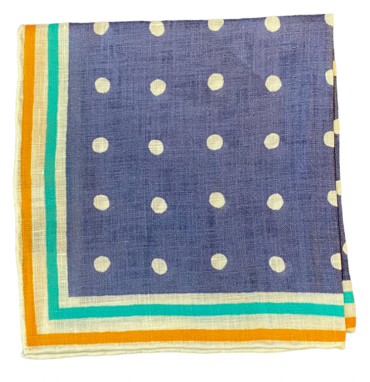 Seaward & Stearn Navy W/ Dots Pocket Square 3 Seaward & Stearn Navy W/ Dots Pocket Square