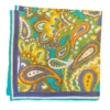 Seaward & Stearn Teal/Orange Big Paisley Pocket Square -Fashion Clothing Screenshot 2023 02 21 at 5.49.14 PM 85598.1677019903
