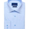 David Donahue Sky Textured Paisley Performance Dress Shirt - Blue