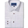 David Donahue White & Merlot Check Dress Shirt -Fashion Clothing TBSP05837165 MAIN x600 23268.1663771612