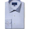 David Donahue Blue & White Twill Check Dress Shirt -Fashion Clothing TBSP06872135 MAIN x600 05114.1676319059