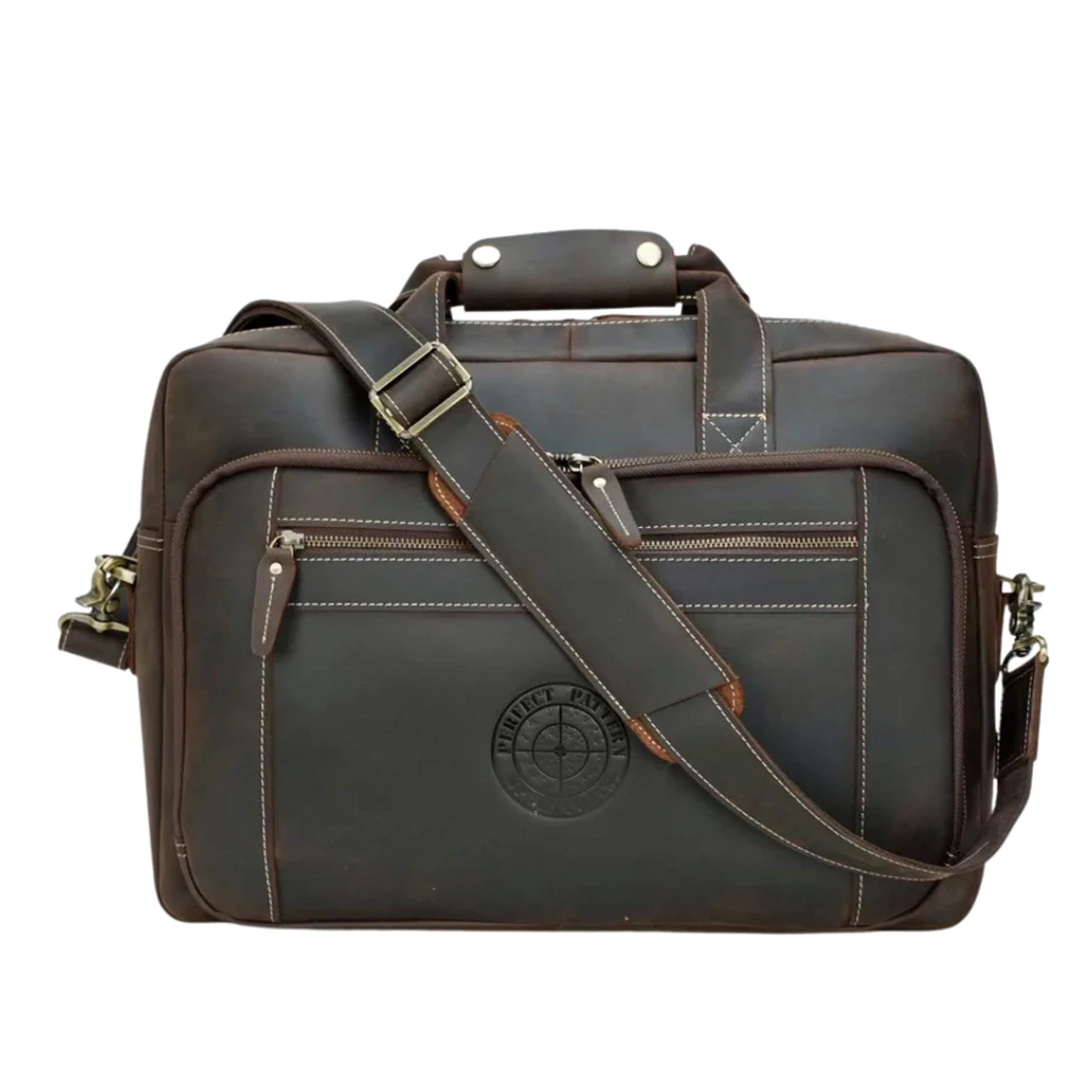 Perfect Pattern Leather "Greenhead" An Original Bottomland Full Grain Italian Leather Briefcase 3 Perfect Pattern Leather "Greenhead" An Original Bottomland Full Grain Italian Leather Briefcase