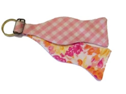 Craig Reagin Pink Gingham/Floral Key Fob