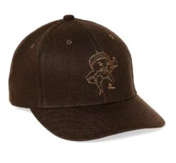 Filson Heritage Ball Cap: Dark Brown/Look Alive