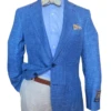 Maxdavoli By MaxMan Drago Tailored Blue Houndstooth Sport Coat