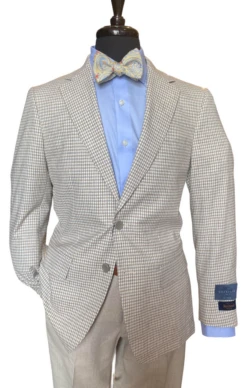 Maxdavoli By MaxMan Guabello Soft Oatmeal Check Sport Coat