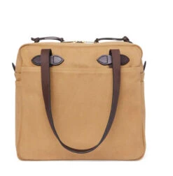 Filson Rugged Twill Tote Bag W/ Zipper: Tan