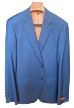 Max Davoli By Maxman Blue Shark Skin Sportcoat