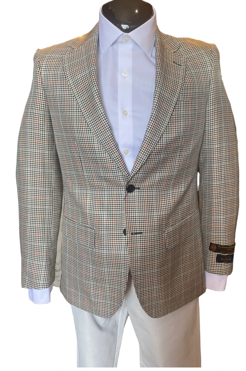 Max Davoli By MaxMan Rust/Black Quaregna Tailored Coat 3 Max Davoli By MaxMan Rust/Black Quaregna Tailored Coat