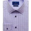 David Donahue Lilac Tonal Plaid Non-Iron Dress Shirt 2 David Donahue Lilac Tonal Plaid Non-Iron Dress Shirt -Fashion Clothing aaa1 26348.1647705030