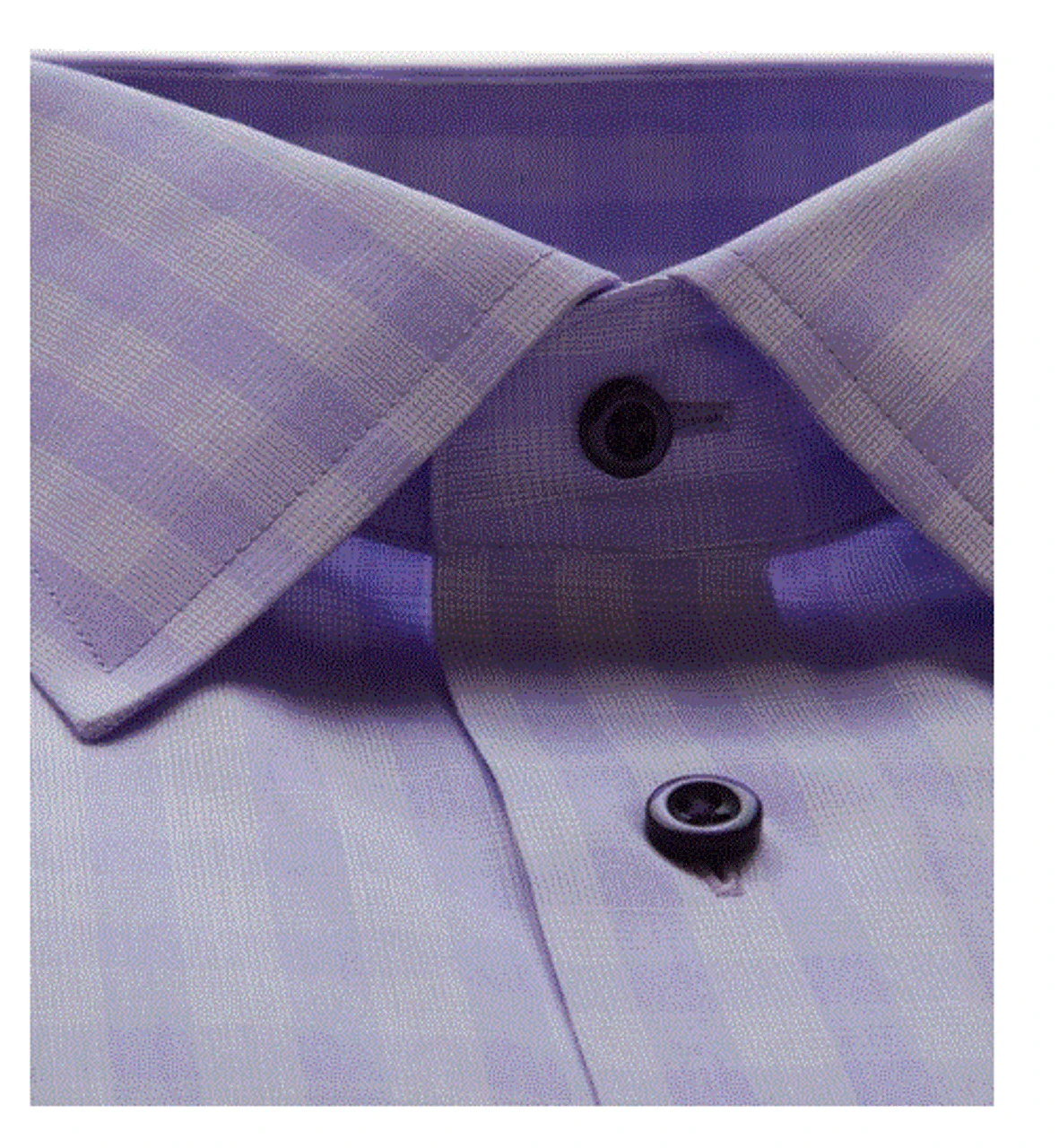 David Donahue Lilac Tonal Plaid Non-Iron Dress Shirt 4 David Donahue Lilac Tonal Plaid Non-Iron Dress Shirt - Image 2