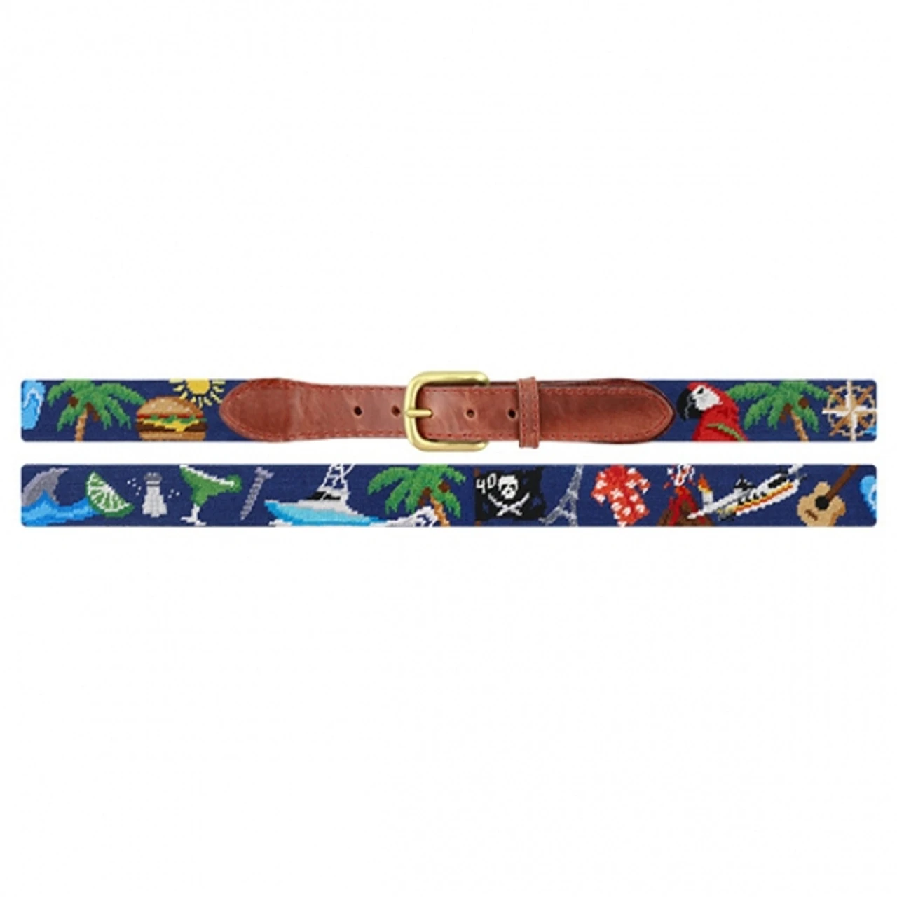 Smathers And Branson Needlepoint Belt: Margaritaville 4 Smathers And Branson Needlepoint Belt: Margaritaville - Image 2