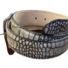 T.B. Phelps Travis Moc Croc Belt: Ivory/Grey Edge 2 T.B. Phelps Travis Moc Croc Belt: Ivory/Grey Edge -Fashion Clothing belt 24161.1675964300