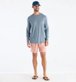 Free Fly Men's Breeze Short – 6": Orange Dusk -Fashion Clothing breeze short 6in orange dusk men 3 57442.1680117617