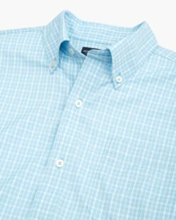 Southern Tide Brrr°® Charleston Beaumont Plaid Intercoastal Sport Shirt: Rainwater -Fashion Clothing brrr charleston beaumont plaid intercoastal sport shirt rain water detail 9845 540x 26480.1675793921