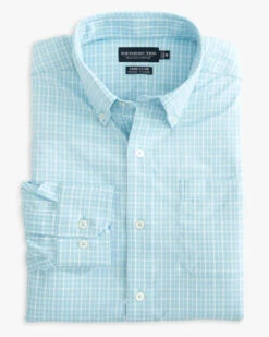 Southern Tide Brrr°® Charleston Beaumont Plaid Intercoastal Sport Shirt: Rainwater