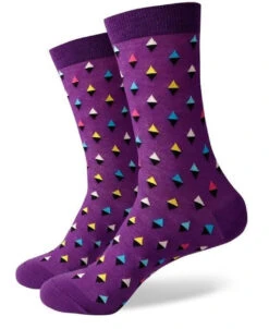 West Socks Purple Triangle Socks