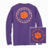 Southern Tide Clemson Tigers Long Sleeve Medallion T-Shirt: Regal Purple -Fashion Clothing clemson tigers long sleeve medallion logo t shirt regal purple front 9246 540x 45542.1659550491