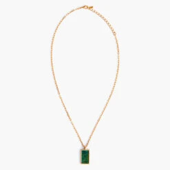 Brackish Rectangle Necklace: Cool Water -Fashion Clothing coolwater feather pendant necklace full 720x 82646.1673036184