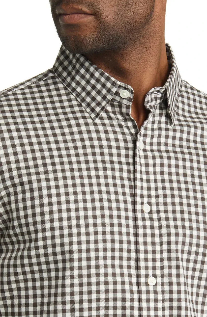 Faherty The Movement™ Shirt: Java Cream Gingham 4 Faherty The Movement™ Shirt: Java Cream Gingham - Image 2