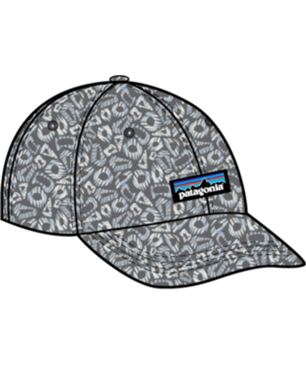 Patagonia P-6 Label Trad Cap: Wild Hex - Forge Grey 5 Patagonia P-6 Label Trad Cap: Wild Hex - Forge Grey - Image 3