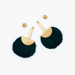 Brackish Feather Statement Earring: Devotion -Fashion Clothing devotion grecian feather statement earrings back 720x 90341.1669746589