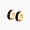 Brackish Hoop Earring: Drift -Fashion Clothing drift feather channel hoop earrings front 720x 04843.1669745187