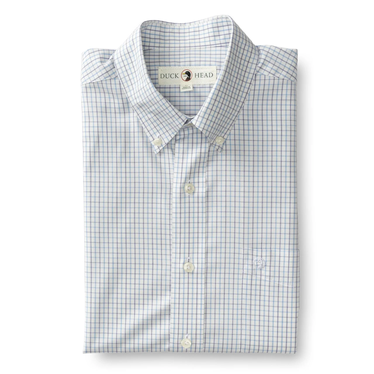 Duckhead Performance Poplin Sport Shirt - Creswell Tattersall: Purple Heather 4 Duckhead Performance Poplin Sport Shirt - Creswell Tattersall: Purple Heather - Image 2