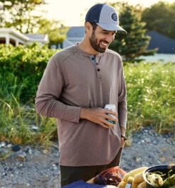 Free Fly Men's Bamboo Flex Henley: Heather Mustang -Fashion Clothing flex henley lifestyle 6 3875ff63 dc2e 4a06 ba66 45123e86e2e7 48344.1662061456