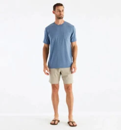 Free Fly Men's Bamboo Flex Pocket Tee: Heather Deepwater -Fashion Clothing flex pocket tee heather deepwater men 4 2600x2800 crop center 44038.1675887537