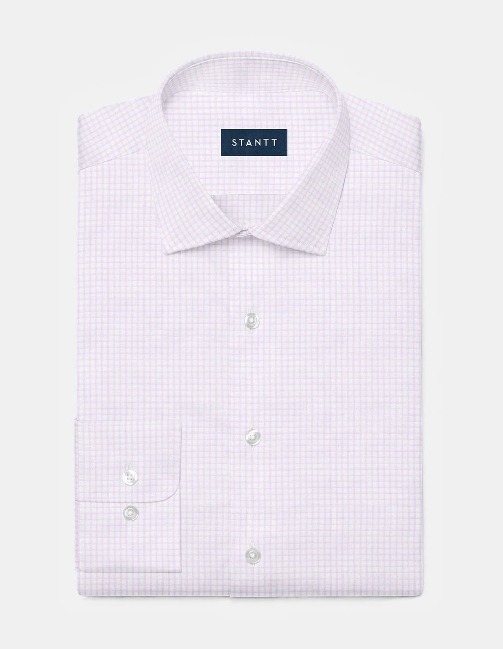 Stantt Wrinkle-Resistant Twill: Grid Check Pink 3 Stantt Wrinkle-Resistant Twill: Grid Check Pink