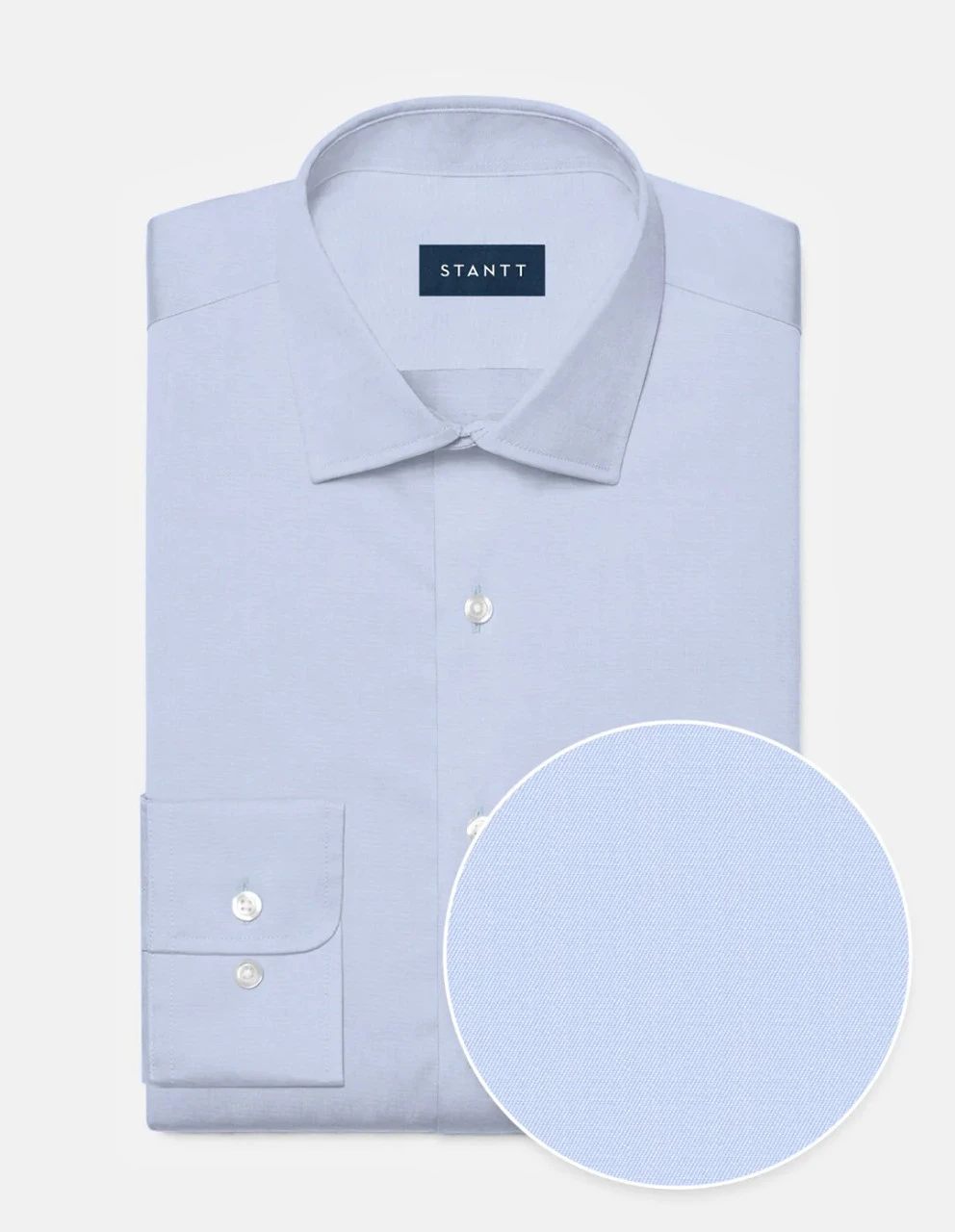 Stantt Fine Blue Poplin Dress Shirt 3 Stantt Fine Blue Poplin Dress Shirt