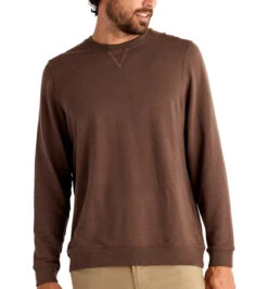 Free Fly Bamboo Heritage Fleece Crew: Mustang