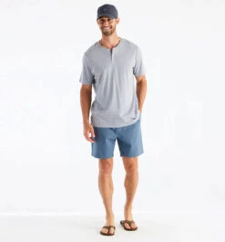 Free Fly Men's Bamboo Heritage Short Sleeve Henley: Light Heather Grey -Fashion Clothing heritage henley light heather grey men 1 78221.1680115094