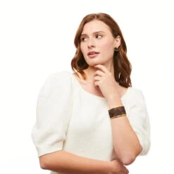 Brackish Wide Cuff: Knock Out 11 Brackish Wide Cuff: Knock Out -Fashion Clothing knock out feather wide cuff lifestyle 2 720x 93009.1666881908