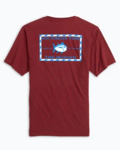 Southern Tide Original Skipjack T-Shirt: Heather Rosewood Red