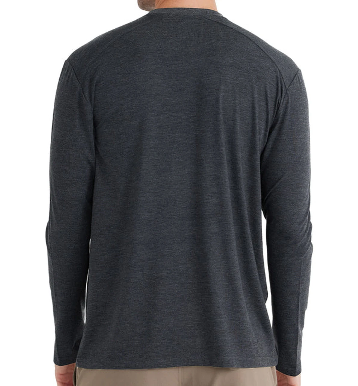 Free Fly Men's Bamboo Shade Long Sleeve: Heather Black 4 Free Fly Men's Bamboo Shade Long Sleeve: Heather Black - Image 2