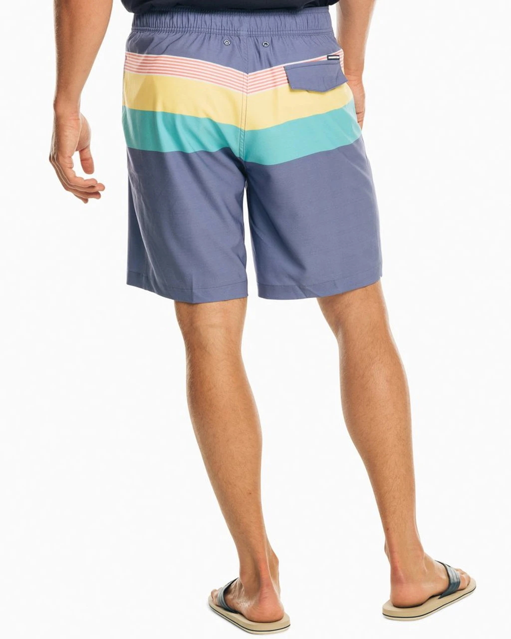 Southern Tide Pivot Stripe Swim Trunk - Seven Seas Blue 4 Southern Tide Pivot Stripe Swim Trunk - Seven Seas Blue - Image 2