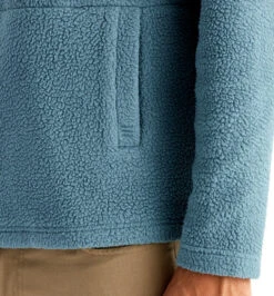 Free Fly Men's Bamboo Sherpa Fleece Quarter Zip: Stormy Sea -Fashion Clothing sherpa fleece quarter zip stormy sea men top 3 600x 32771.1665087156