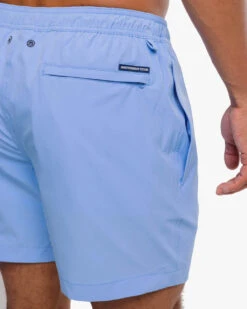 Southern Tide Solid Swim Trunk: Ocean Channel 7 Southern Tide Solid Swim Trunk: Ocean Channel -Fashion Clothing solid swim trunk 3 ocean channel detail 8828 720x 21822.1677952391