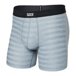 Saxx DropTemp™ Cooling Mesh Boxer Brief / Mid Grey Heather